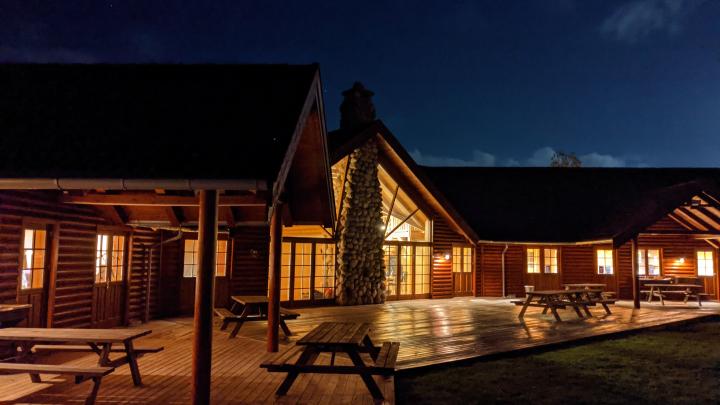 Jyllinge Spejderhytte by night